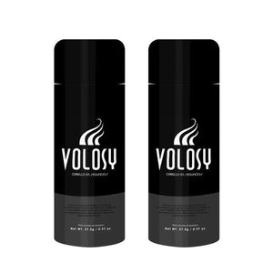 A) 2 pieces of Volosy hair thickening fibers 27.5 gr, / 0.97 oz. each one, lasts 3 to 4 months (FREE SHIPPING TO ALL U.S.A)